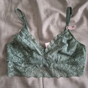 Lace Bralette in Sage Green - Women's Intimates
